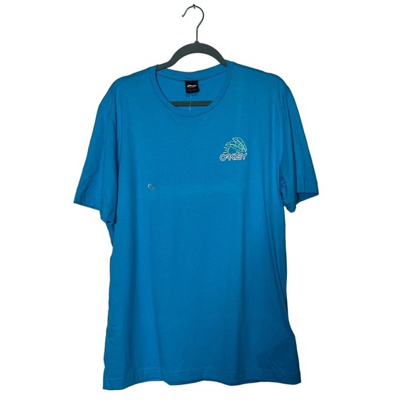 Oakley Sunrise B1B Tee T Shirt Men's Size L Bright Blue Short Sleeve Crew Neck - Picture 2 of 9